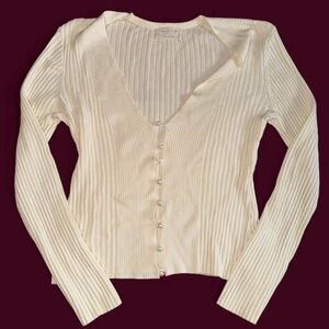 Urban Outfitters Cream Knit Top